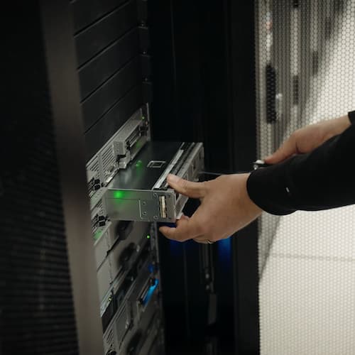 Serveur rack datacenter Blue
